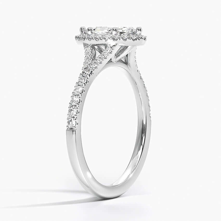 marquise halo diamond engagement ring white gold