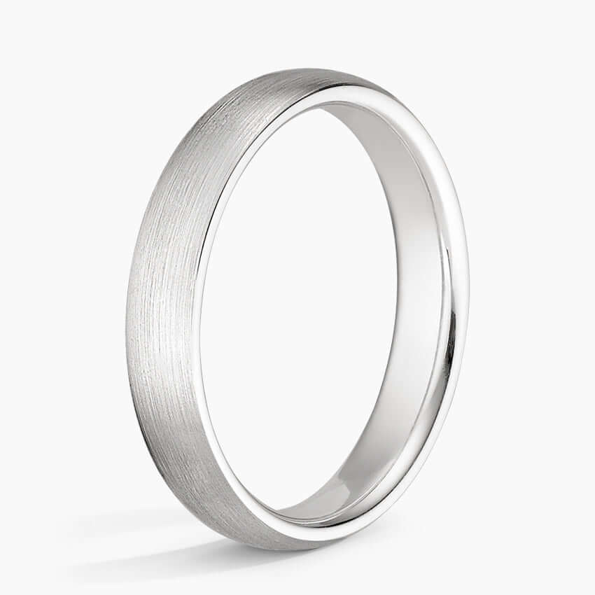 4mm white gold wedding band