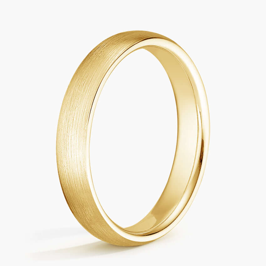 4mm yellow gold wedding band