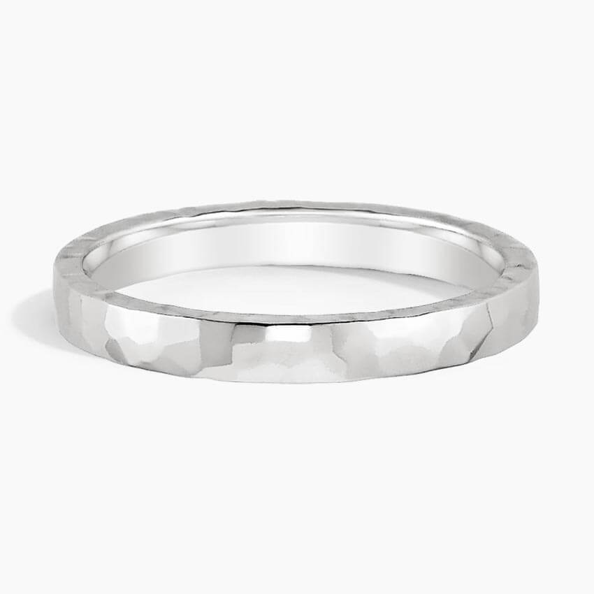 textured wedding ring white face