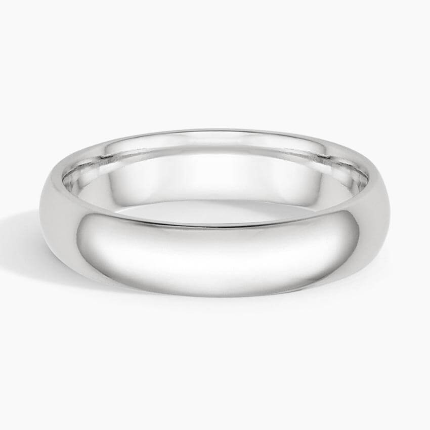 14k 5.5mm white gold wedding band