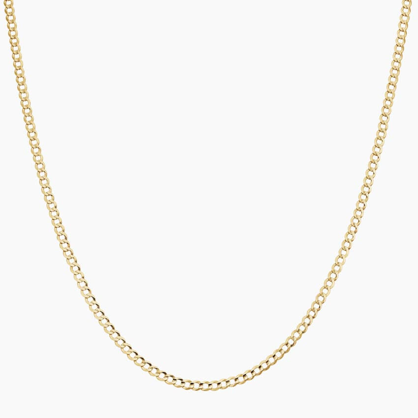 yellow gold curb chain