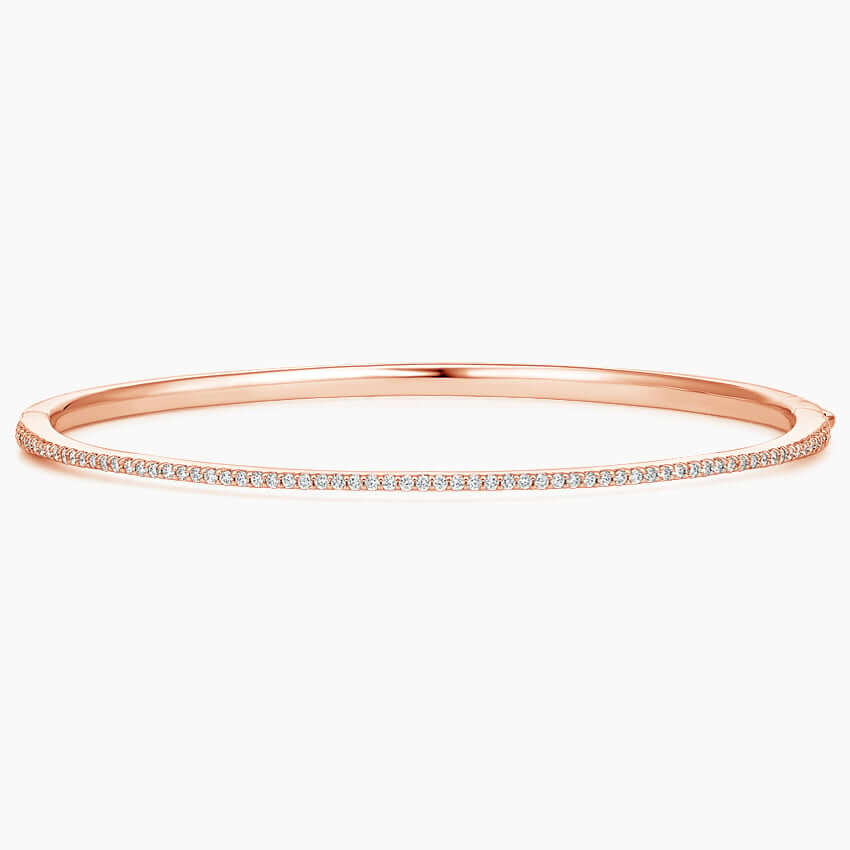rose gold Zoey Diamond Bangle Bracelet