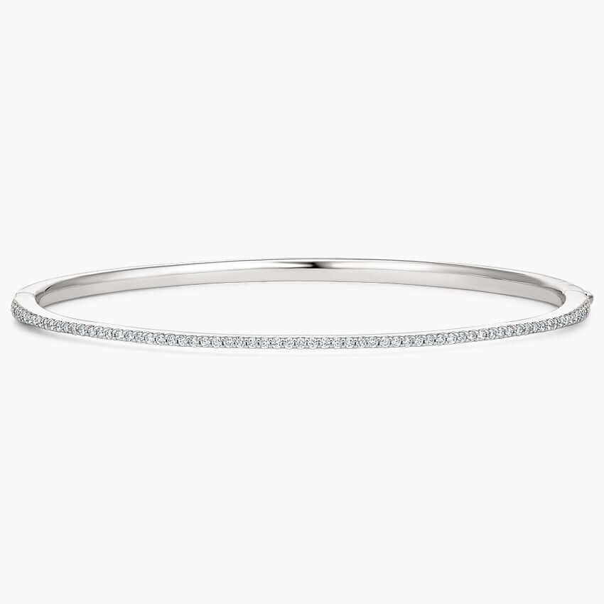 white gold Zoey Diamond Bangle Bracelet