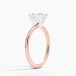 engagement ring tow tone princess cut diamond rose gold 