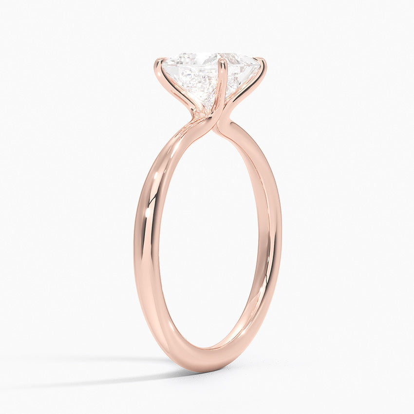 princess lab diamond claw prongs rose