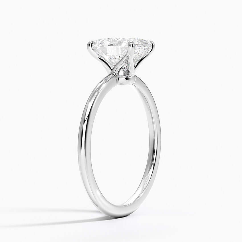 claw prong oval cut lab diamond engagement ring white