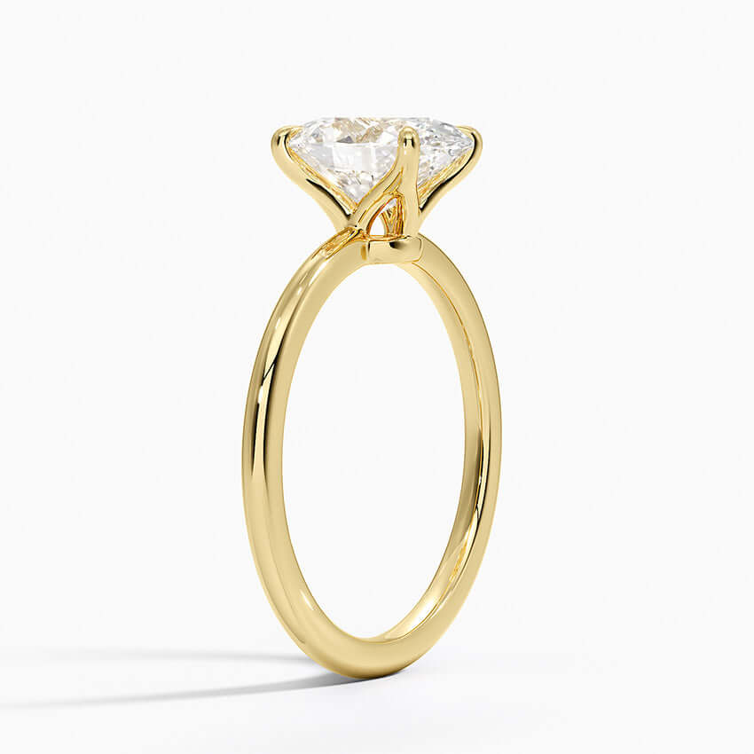 claw prong oval cut lab diamond engagement ring yellow 