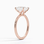 claw set princess cut lab diamond rose