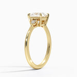 claw prong threestone pears with princess cut engagement ring yellow