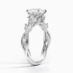 white gold engagement ring princess cut with marquise on sides