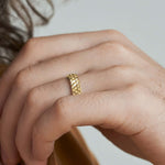 3rd female model wearing Elliot 5mm Wedding Ring