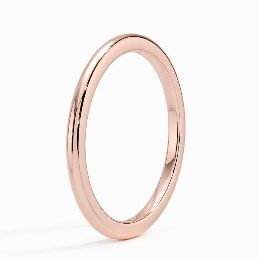 1.5mm wedding band rose gold