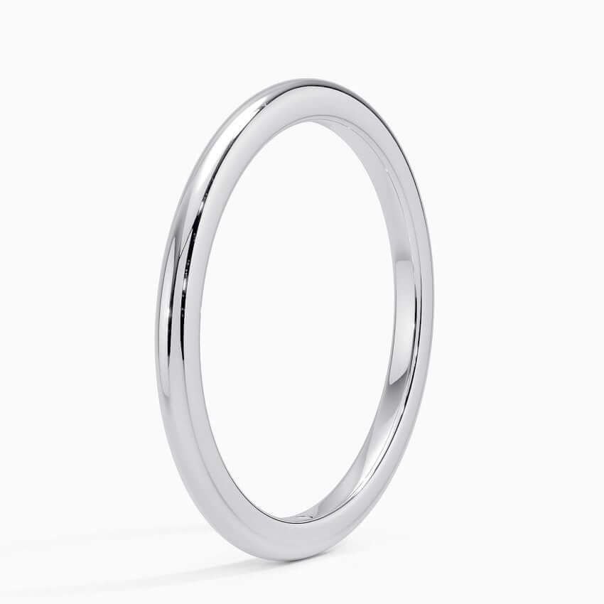 1.5mm wedding band white gold