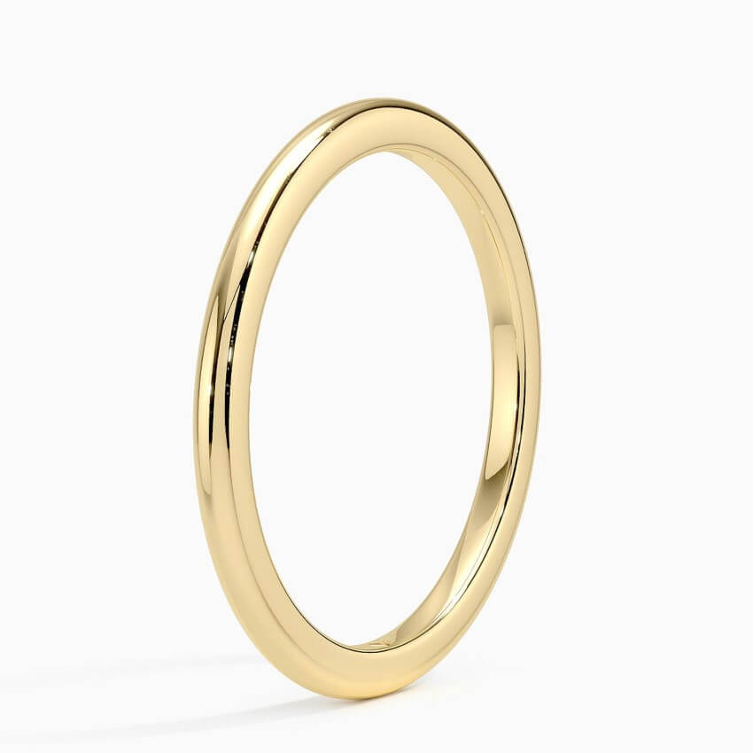 1.5mm wedding band yellow gold