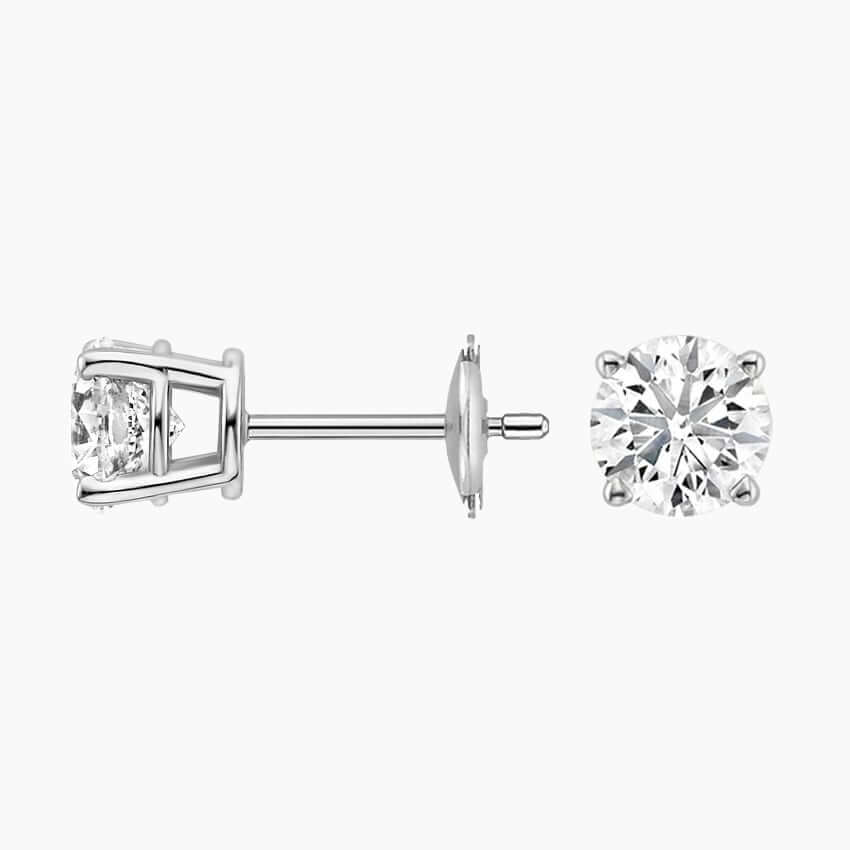 2ct studs lab diamonds white gold pov2