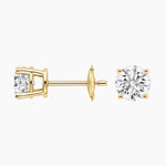 2ct studs lab diamonds yellow gold