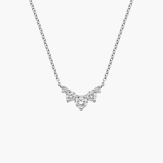 5 diamond pendant white gold