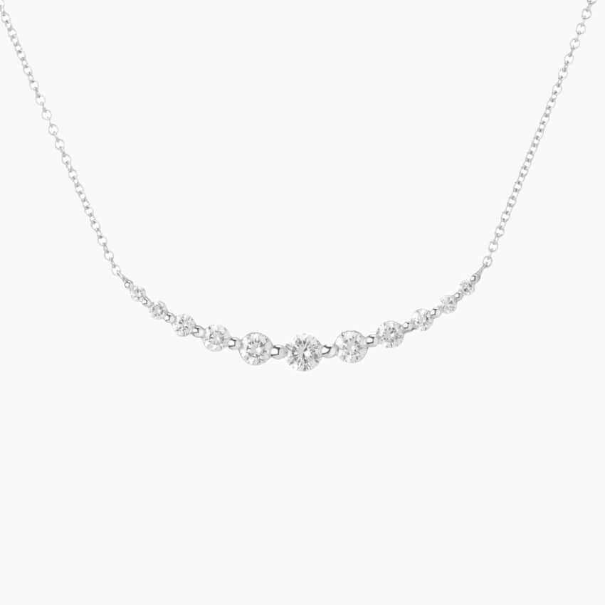 11 degrade diamonds set necklace