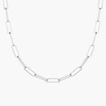 white gold paperclip necklace