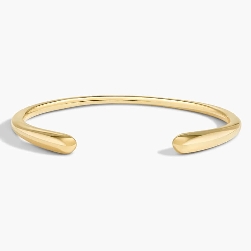 yellow gold cuff bangle bracelet