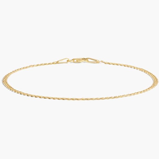 yellow gold link chain bracelet