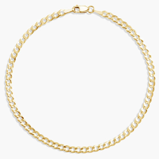 yellow gold curb bracelet