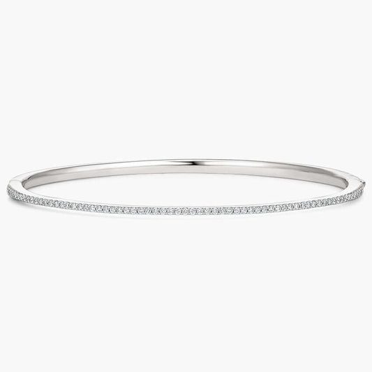 white gold Zoey Diamond Bangle Bracelet