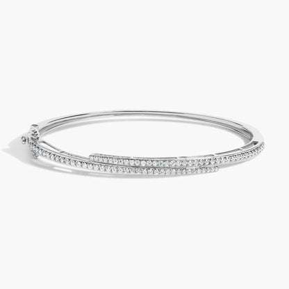 white gold diamond bangle bracelet