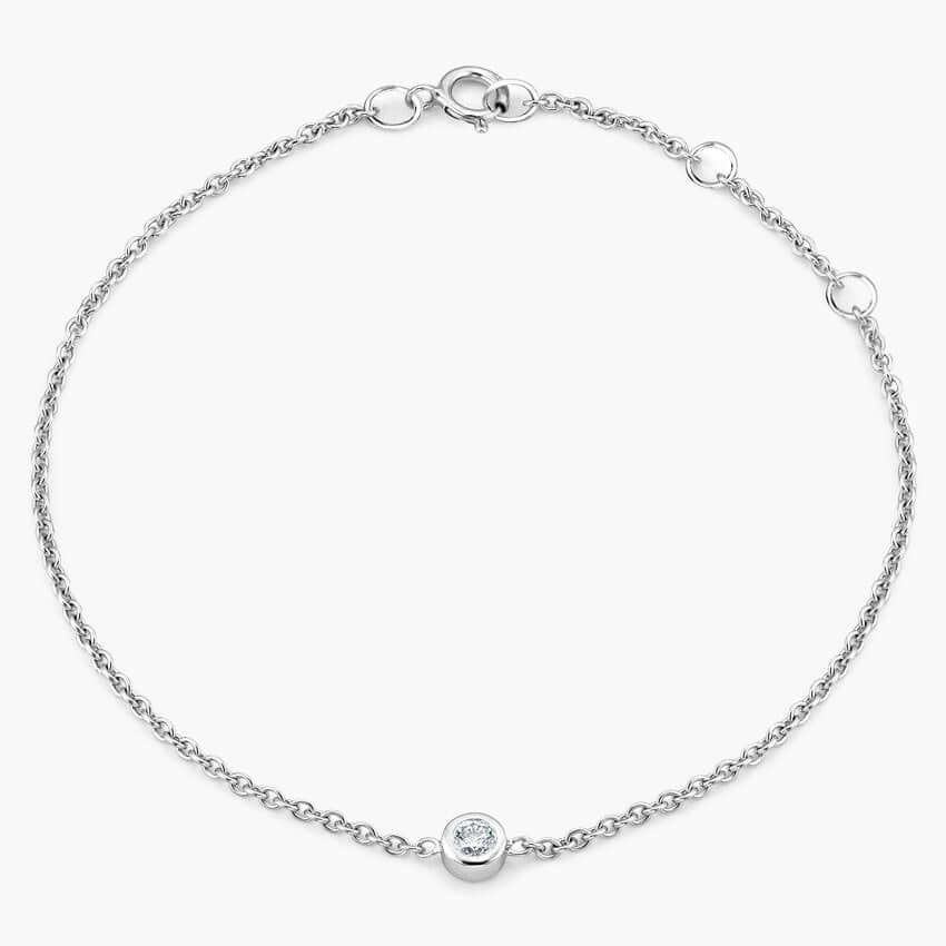 round diamond bezel bracelet