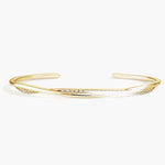 diamond set bangle yellow gold