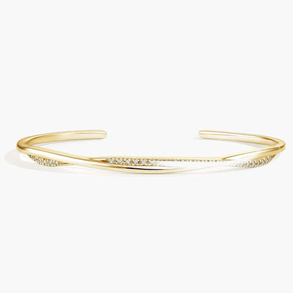 yellow gold diamond bangle