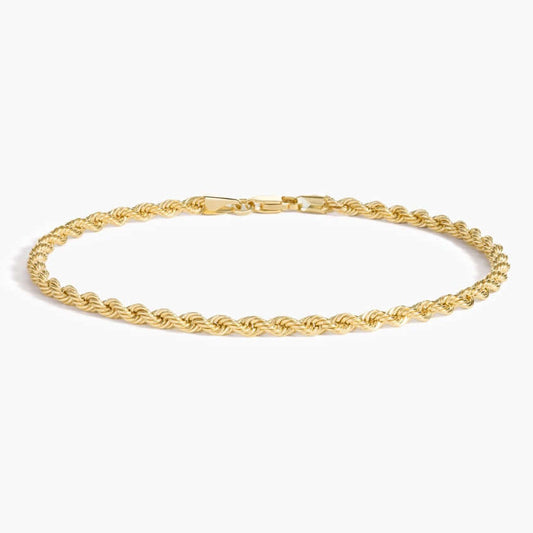 men rope bracelet yellow gold