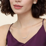 model wearing Marseille Lab Diamond Necklace