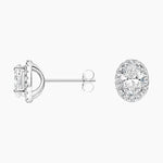 Matilda Oval Diamond Halo Stud Earrings (2 ct. tw.)